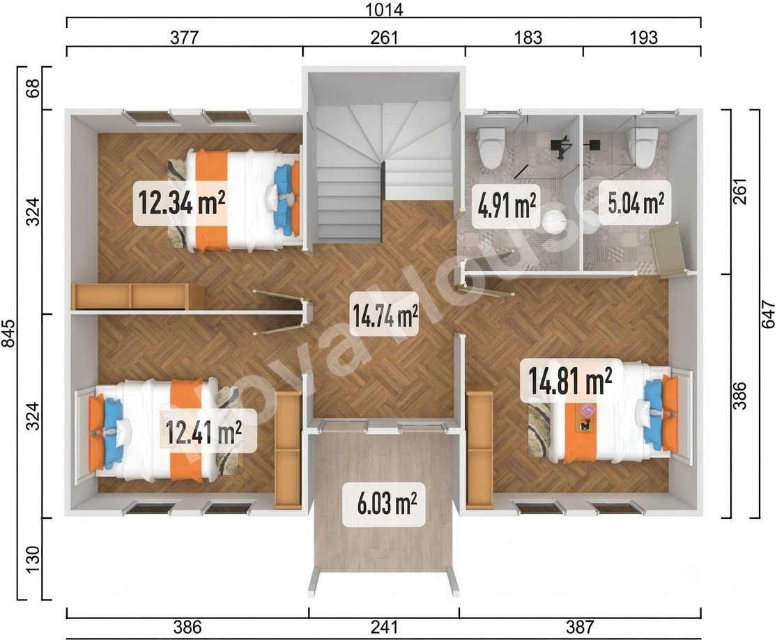 Сглобјаема кашта 141 m² 4+3 — Основа