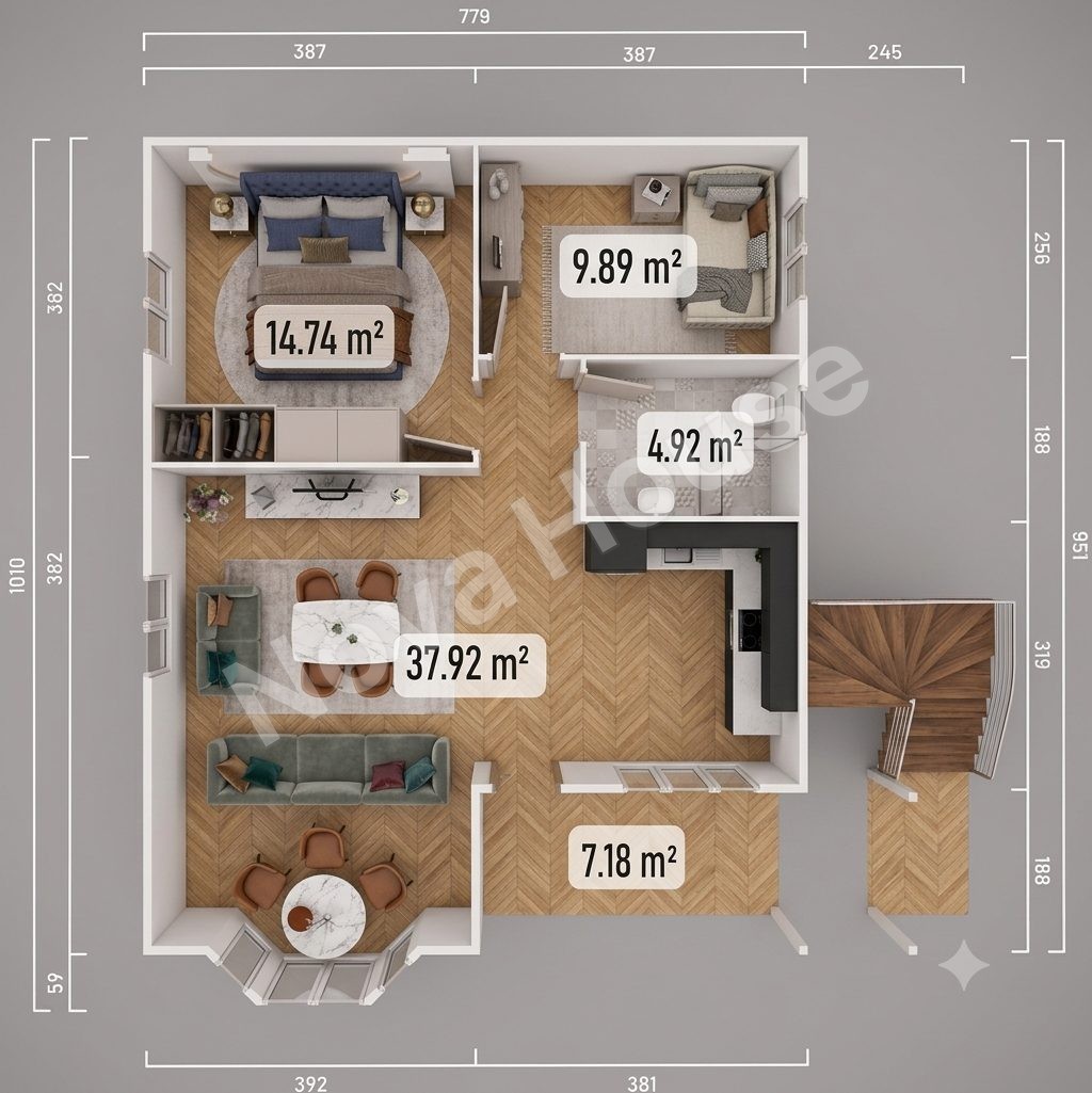 Сглобјаема кашта 152 m² 4+2 — Основа