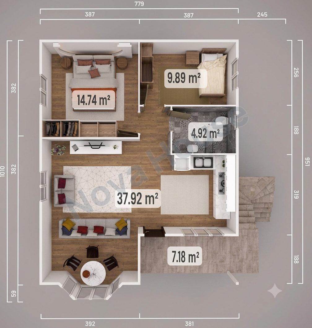 Prefab house 152 m² 4+2 — Floor plan